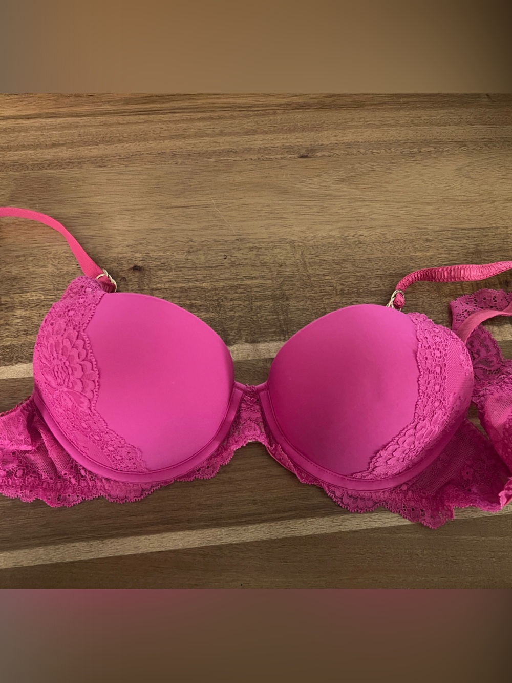 Stella McCartney Fuchsia Lace Push-Up Bra